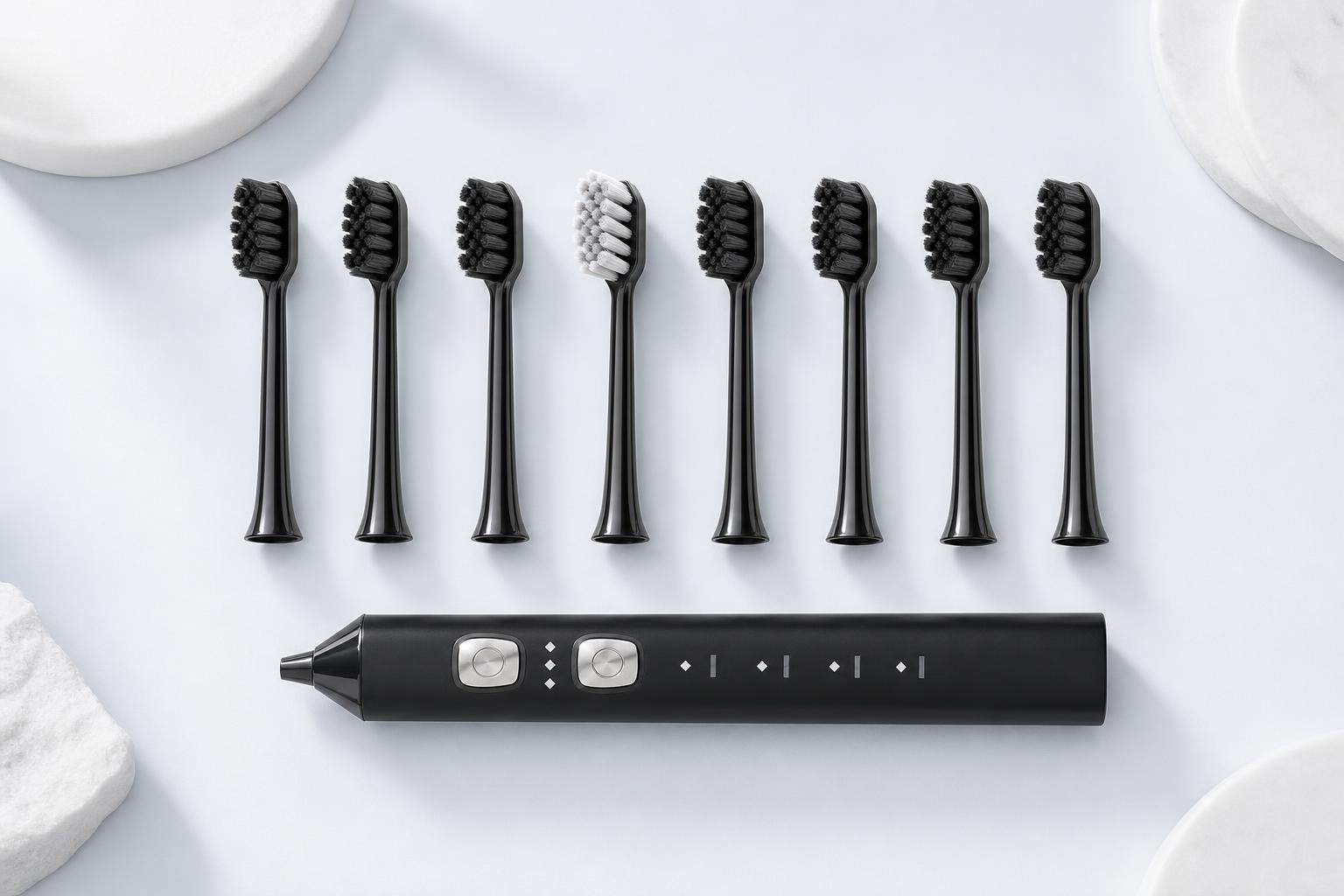 8 brush heads. 2 years of fresh starts.